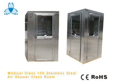 Medical Class 100 Stainless Steel Air Shower With L Type Swing Doors