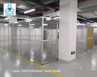 Class 10000 FFU Clean Room Equipment Aluminum Structure With Sliding Doors /  Pharmaceutical Clean Booth