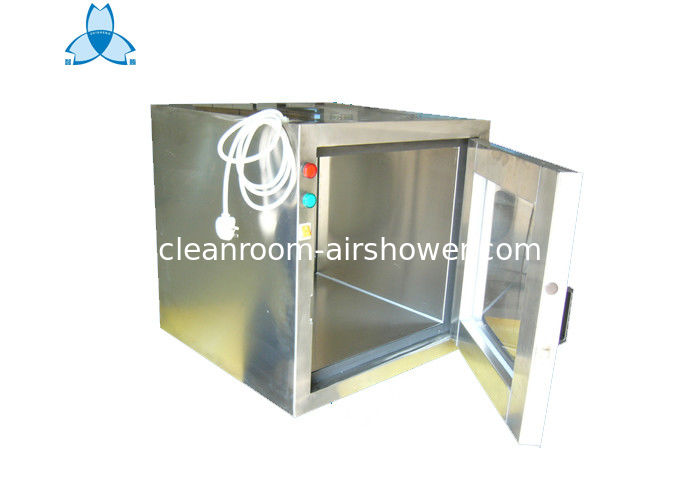 UV Lamp Air Shower Pass Box With Manual Interlocking Doors , Support