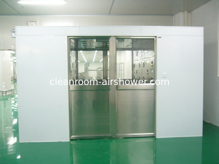 Auto Cargo Tunnel Type Air Shower Clean Room With Double Leaf Auto Cargo Tunnel Type Air Shower Clean Room With Double Leaf Sliding Doors