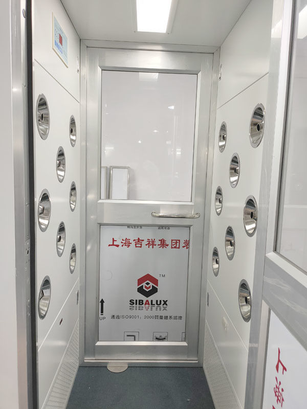 Single Person Cleanroom Air Shower With Aluminum Swing Doors 2