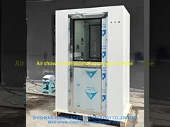 PLC air shower with alcohol spraying machine