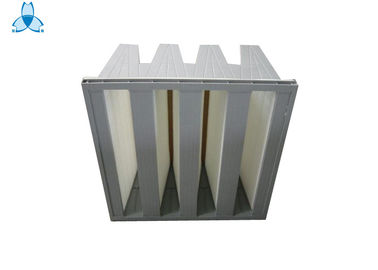 Gray Ventilation System V Bank Filter ABS Plastic Frame For Industry