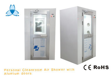 Automatic Blowing Cleanroom Air Shower With W730mm Aluminum Swing Door , 1230mm Width