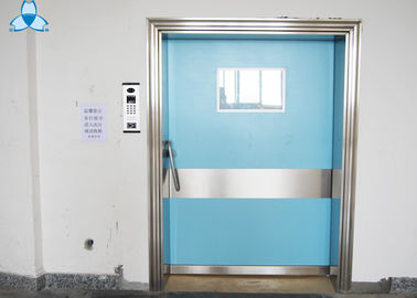 Outside Powder Coated Hospital Air Filter Blue Color With Single Swing Door