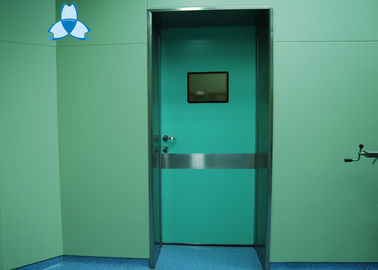 Manual Swing Hospital Air Filter , Single Leaf Hospital Room Door With Viewing Window