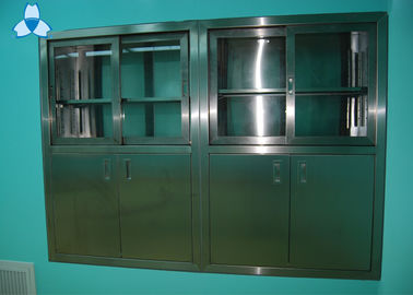 Drug Storage Hospital Air Filter Stainless Steel Medical Cabinets With Manual Sliding Half - Glass Door