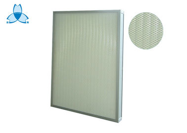 Anodized Aluminum Frame Mini Pleat HEPA Filter For Clean Room / HVAC Applications