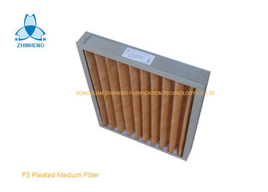 F5 Aluminum Frame Pleated Pre Air Filter / Coarse Filter For Hospital Air Conditioning