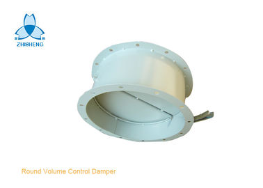 White Color Round Volume Control Damper For HVAC System , ISO9001 Passed