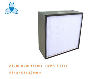 Aluminum Frame Deep Pleat HEPA Air Filter For Clean Room , Efficiency 99.99%