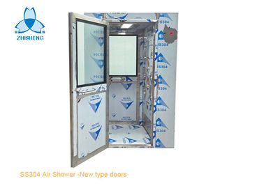 AC380 V SS304 Air Shower Room With Double - Layer Glass Window Of Doors For 1-2 Persons