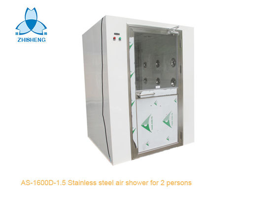 Stainless Steel Swing Doors Cleanroom Air Shower For 2 Person