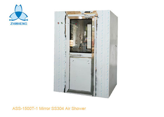 One Person Mirror SS304 Air Shower Room With UV Light