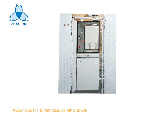 Three Side Blowing One Person Mirror SS304 Air Shower Room With UV Light