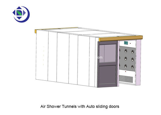 500 Persons Cleanroom Air Shower Tunnel With Auto Sliding Doors