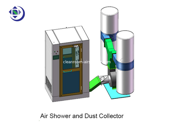 2 Side Blowing Powder Mill Air Shower With Dust Collector