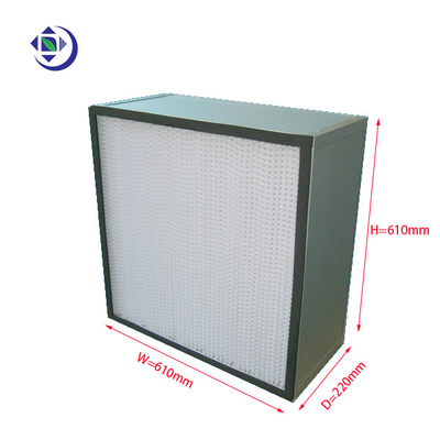 Buy High Efficiency H13 Hepa Filter , Hepa Filter Deep Pleated Separator 610x610x220mm online manufacture