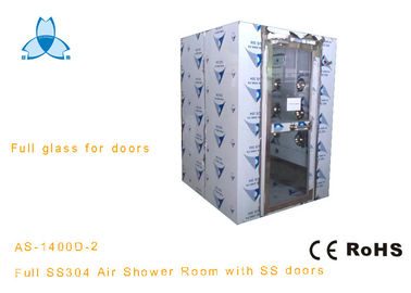 Buy Automatic blowing Full Glass Doors SS304 Stainless Steel Air Shower for 3-4persons online manufacture