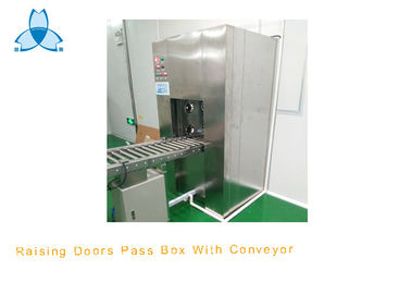 Buy Automatic Raising Doors Air Shower Pass Box With Conveyor Rollers Stainless Steel 304 online manufacture