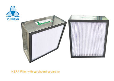 Buy Anodized Aluminum Frame Disposable H13 H14 HEPA Filter Box With Fiberglass Media online manufacture