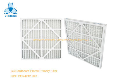 Buy Pleated AC Furnace Pre Air Filter For Air Return To Dust Removal 90% 5 Um Particles , Paper Frame online manufacture