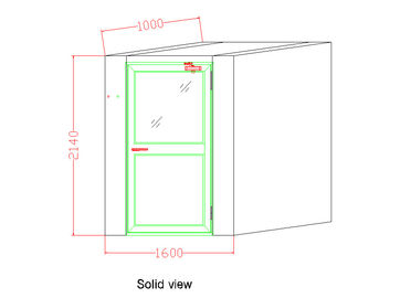 Buy Personal Stainless Steel Air Shower Big Single Leaf Swing Doors for electronic factory online manufacture
