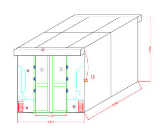 Buy Auto Sliding Doors Stainless Steel Air Shower For Goods With Width 635mm Cabinet online manufacture