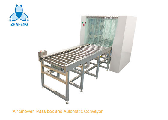 Buy Cleanroom Steel Air Shower Pass Box And Automatic Roller Conveyor online manufacture