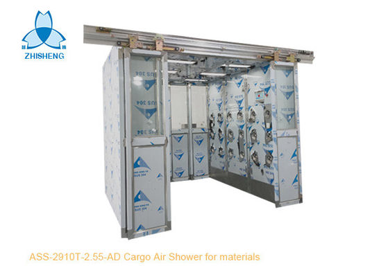 Buy Stainless Steel 304 Cargo Air Shower Tunnel With 4 Leaf Auto Sliding Doors online manufacture