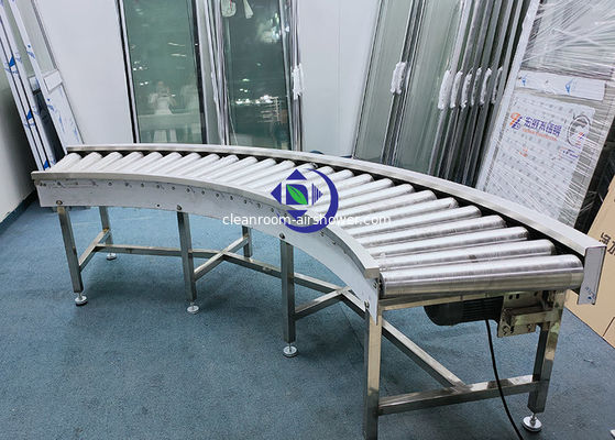 Buy PLC Control Stainless Steel 304 Curved Conveyor For Pass Materials online manufacture