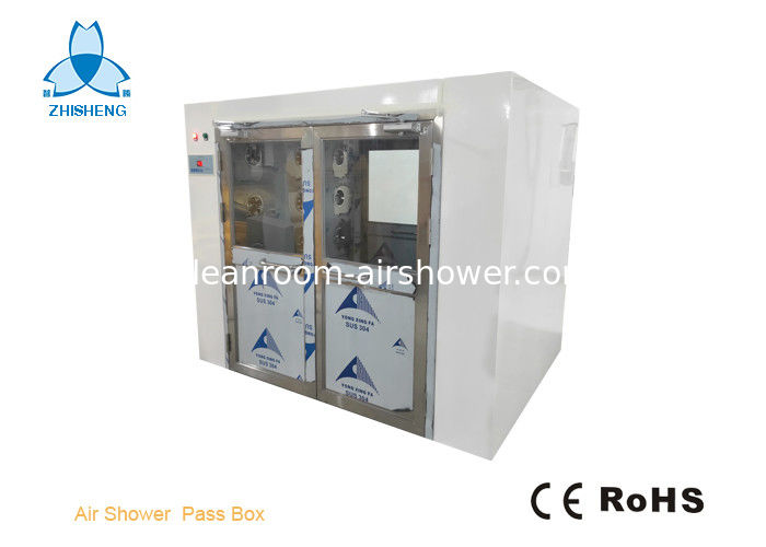 Pharmacy Air Showers And Pass Thrus For Passing Goods , Double Leaf Swing Doors