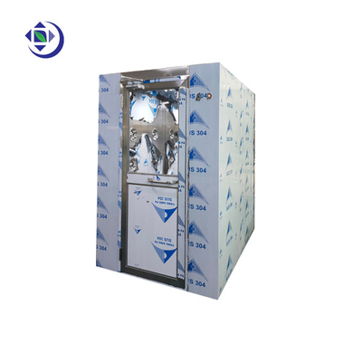 Three Personal Air Shower Room Stainless Steel 304 With Single Leaf Swing Doors