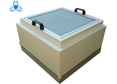 0.3 μM 220V Fan Filter Units FFU With HEPA Filter And Pre Filter Size 615x615mm , Powder Coated Steel Material