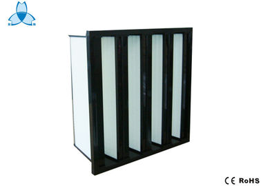 High Efficiency V  Type Hepa Air Filter Dust 0.1um Porosity For Hepa Systems