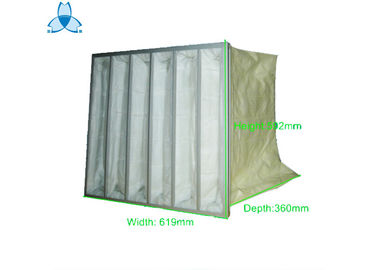 Synthetic Fiber Pocket Air Filter 619*360*592mm For Filtrate The Dust Partcles