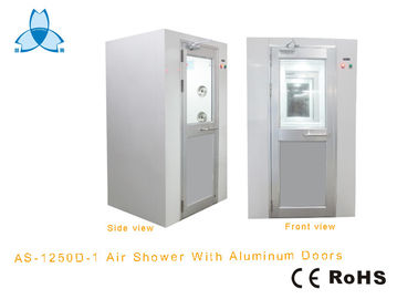 Two Side Blowing Clean Room Air Shower With Manual Aluminum Doors For One Person