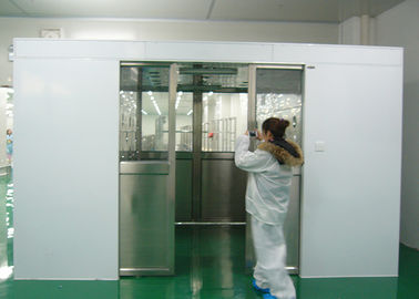 Hide Double-leaf Stainless steel auto sliding doors Large Air Shower Tunnel for materials for class 100 clean room