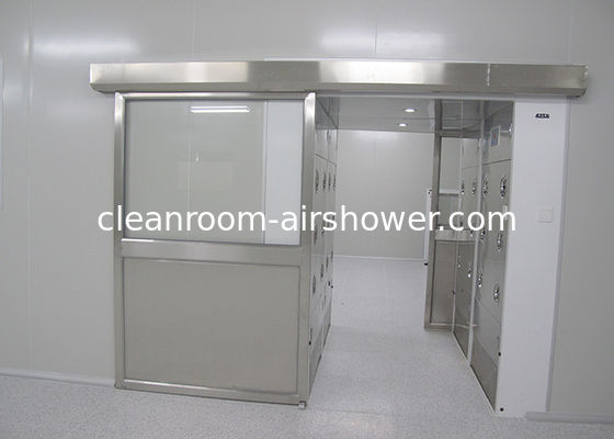 Single Leaf Stainless Steel 304 Auto Sliding Doors Air Shower Tunnel