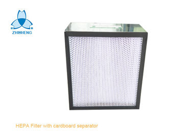 Galvanized Frame H13 H14 High Airflow Compact HEPA Filter NON Separator
