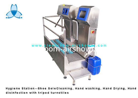Hygiene Station SS304 Shoe Sole Cleaning / Hand Washer / Hand Disinfection