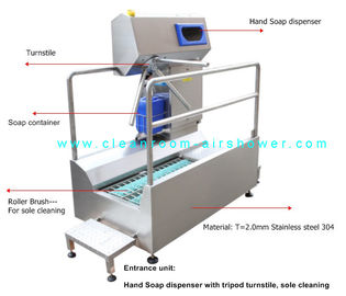 Passage Boot Sole Washer , Sole Cleaning Machine For Entrance Unit In Food Workshop