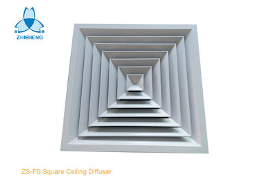 24x24 Inch Square Ceiling Diffuser Aluminum White Powder Coated
