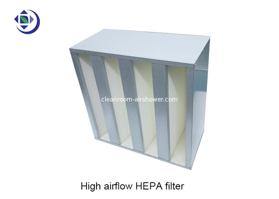 High Efficiency Compact HEPA Filter 592x592x292mm With Galvanized Frame