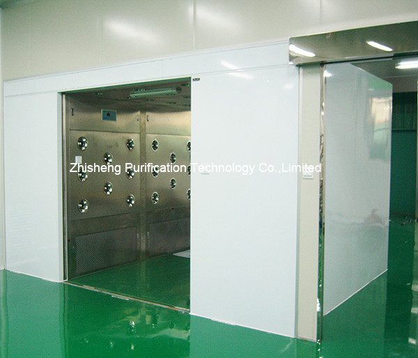Hide Double-leaf Stainless steel auto sliding doors Large Air Shower Tunnel for materials for class 100 clean room 2