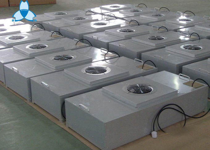 0.3 μM 220V Fan Filter Units FFU With HEPA Filter And Pre Filter Size 615x615mm , Powder Coated Steel Material 0