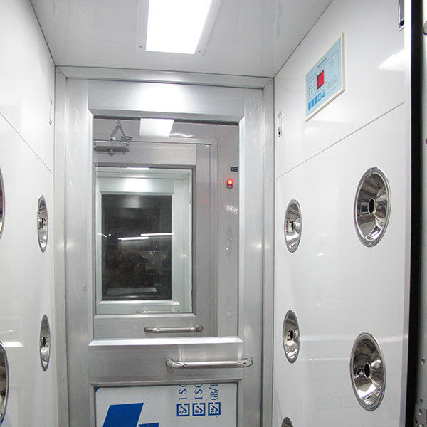 Automatic Blowing Cleanroom Air Shower With W730mm Aluminum Swing Door , 1230mm Width 0
