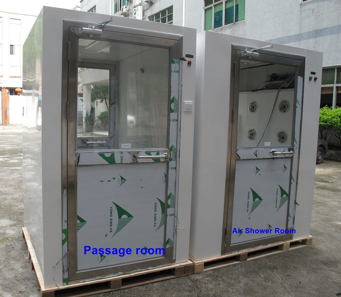 Stainless Steel Swing Doors Cleanroom Air Shower For 2 Person 1